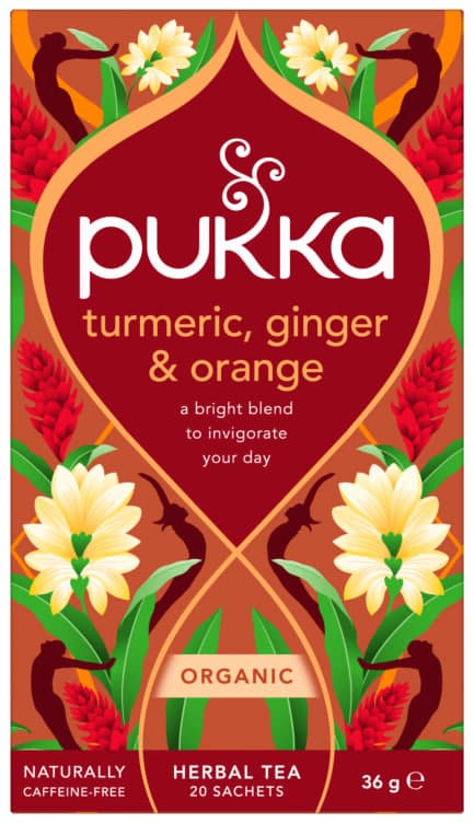 Turmeric Active Te Gurkemeie, Ingefær og Appelsin 20pos Pukka 20 stk