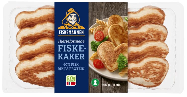 Fiskekaker Hjerte 660g Fiskemannen