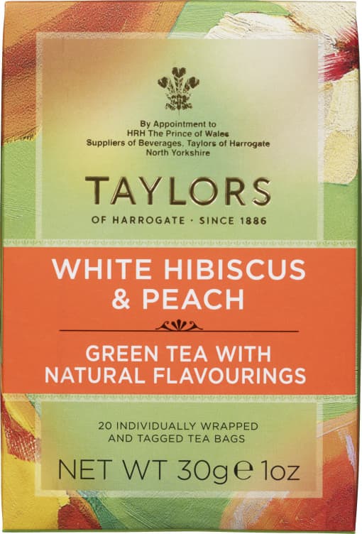 Hibiscus&Peach Te 20pos Taylors Of Harrogate