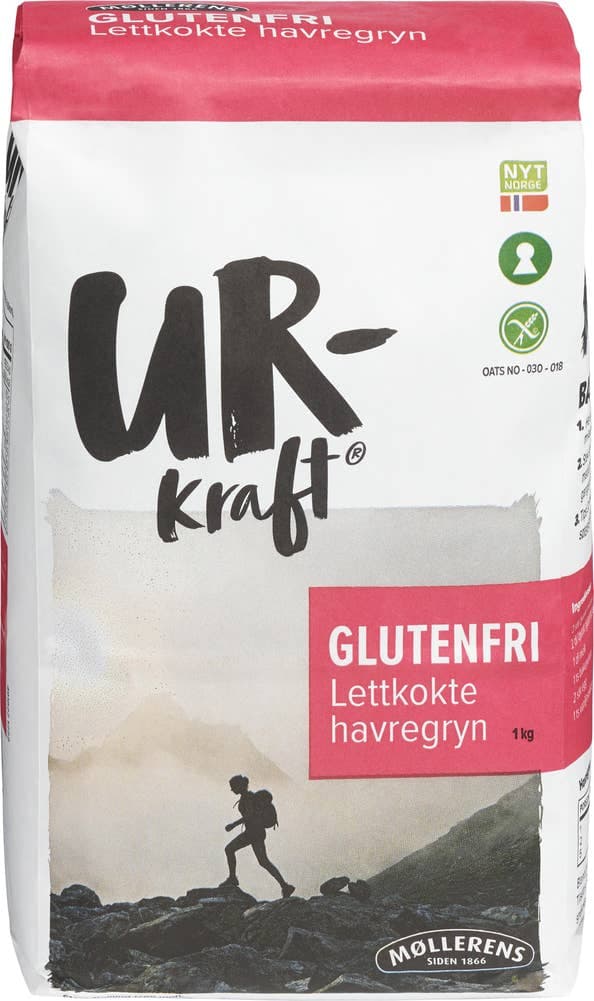 Glutenfri Havregryn Lettkokte 1 kg 1 kg