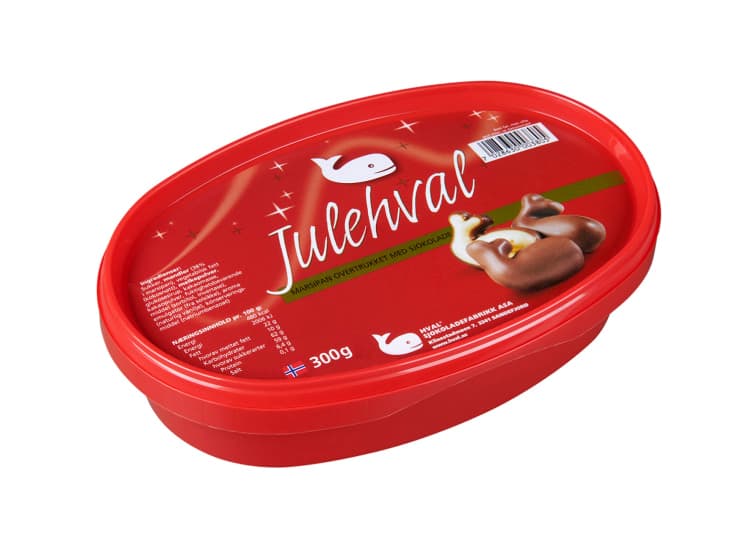 Julehval Marsipan med Sjokolade 300g
