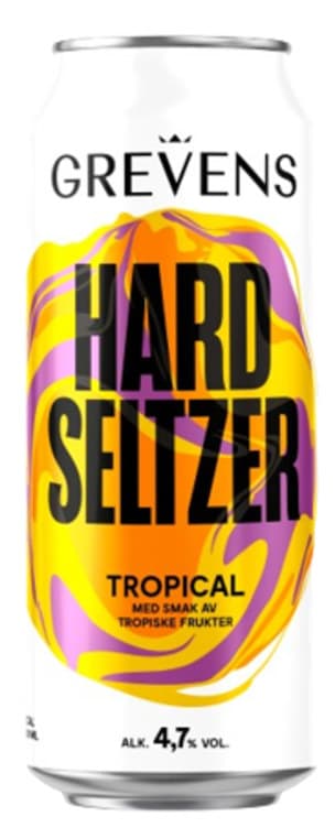 Grevens Hard Seltzer Tropical 0,5lx6 boks 3000 ml
