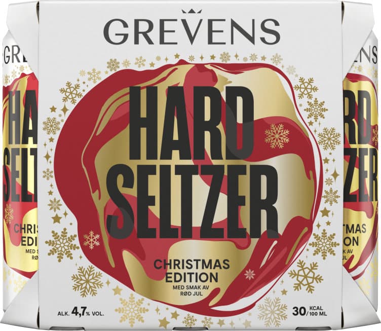 Grevens Hard Seltzer Jul 4,7% 0,5lx6 boks 3000 ml