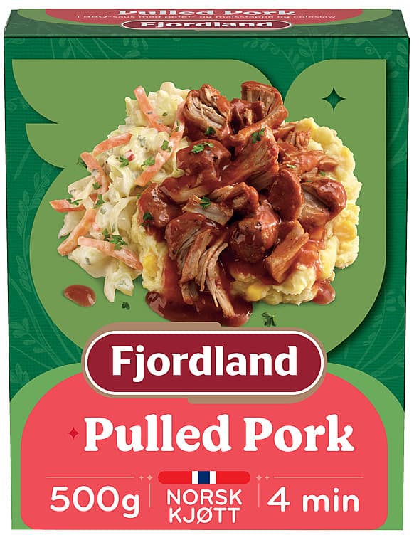 Fjordland Pulled Pork med Potet&Maispure&Coleslaw 500g